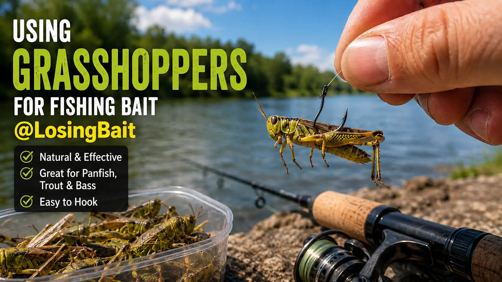 Using Grasshoppers for Fishing Bait fishing guide
